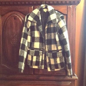 Black and white waist coat